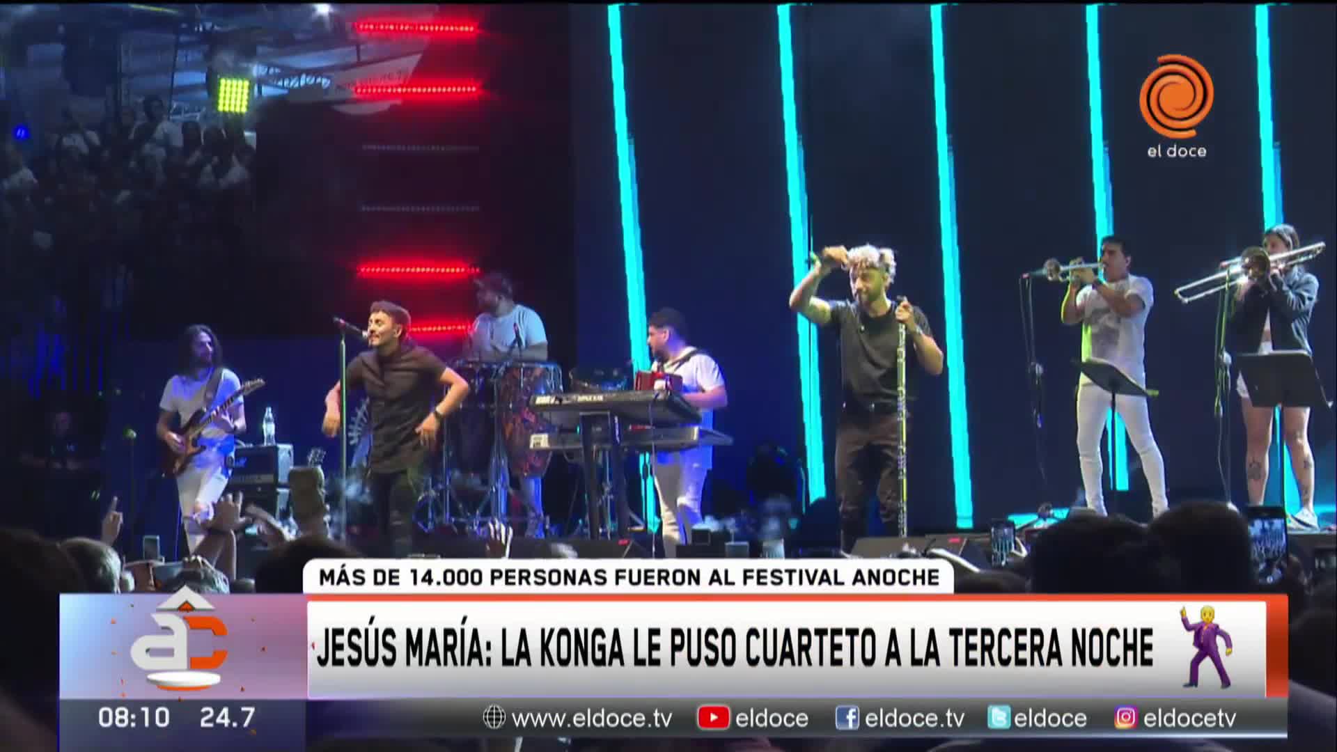 La Konga cerró el festival de Jesús María a puro cuarteto