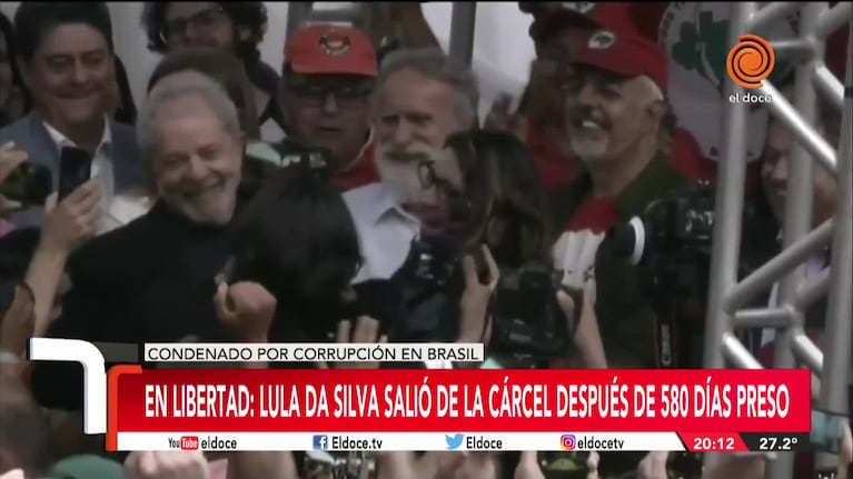 Lula quedó en libertad después de 580 días