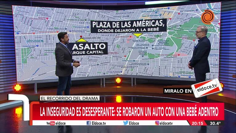 Robaron un auto con una beba adentro: el recorrido del drama
