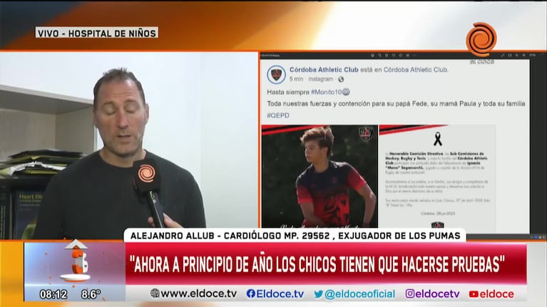 Muerte de un chico en el Córdoba Athletic: “Aparentemente fue muerte súbita”