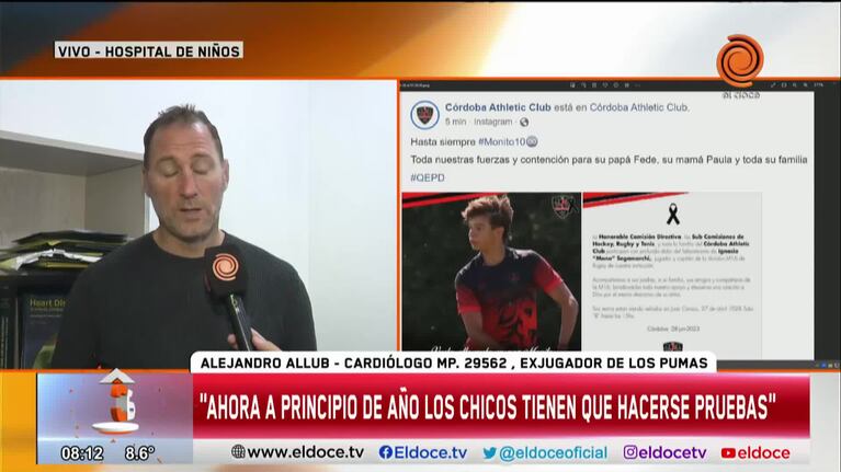 Muerte de un chico en el Córdoba Athletic: “Aparentemente fue muerte súbita”