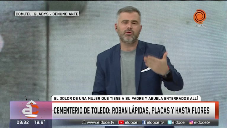 Denuncian robo de lápidas en el cementerio de Toledo