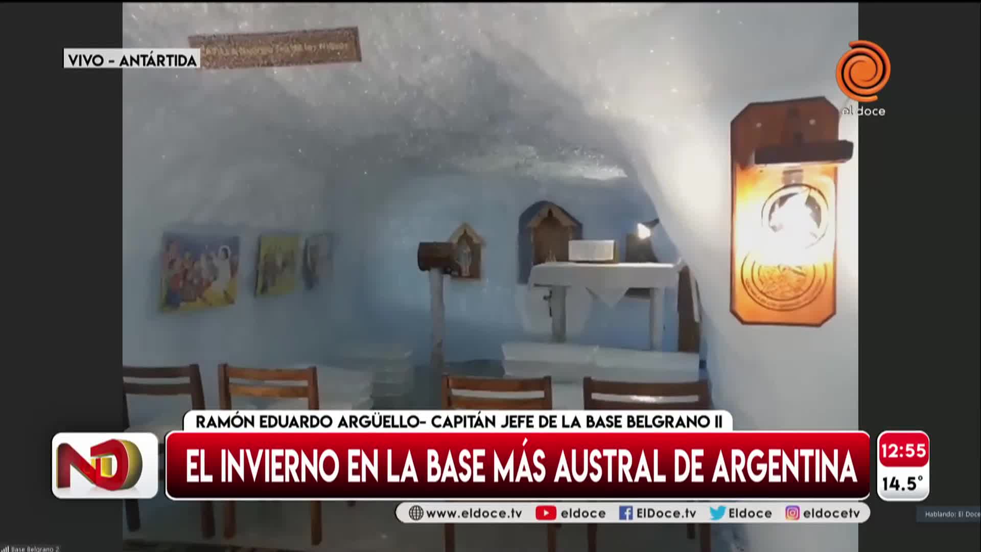 La increíble cueva de hielo que tiene la Base Belgrano ll en la Antártida