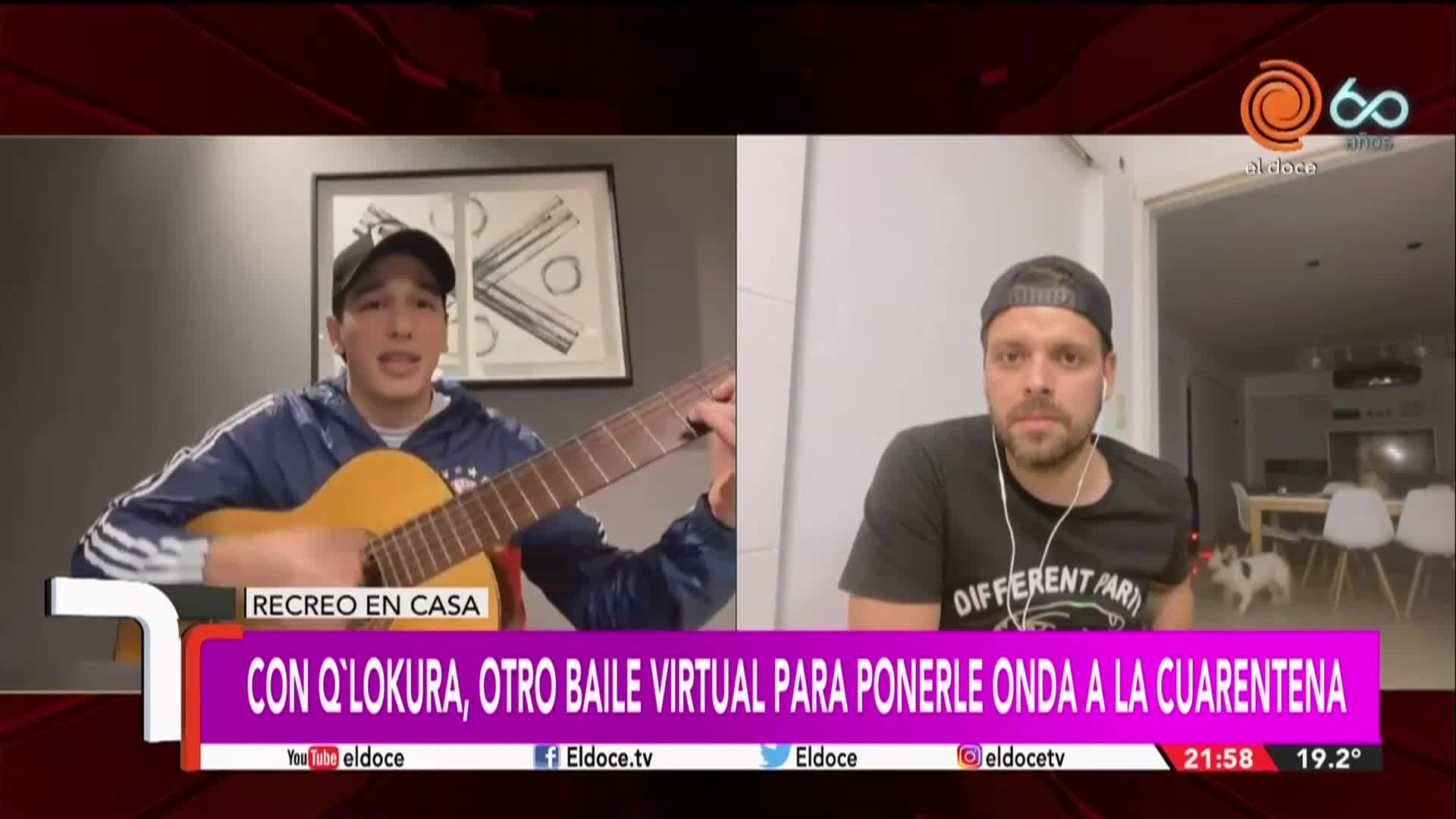Q' Lokura cantó para Telenoche
