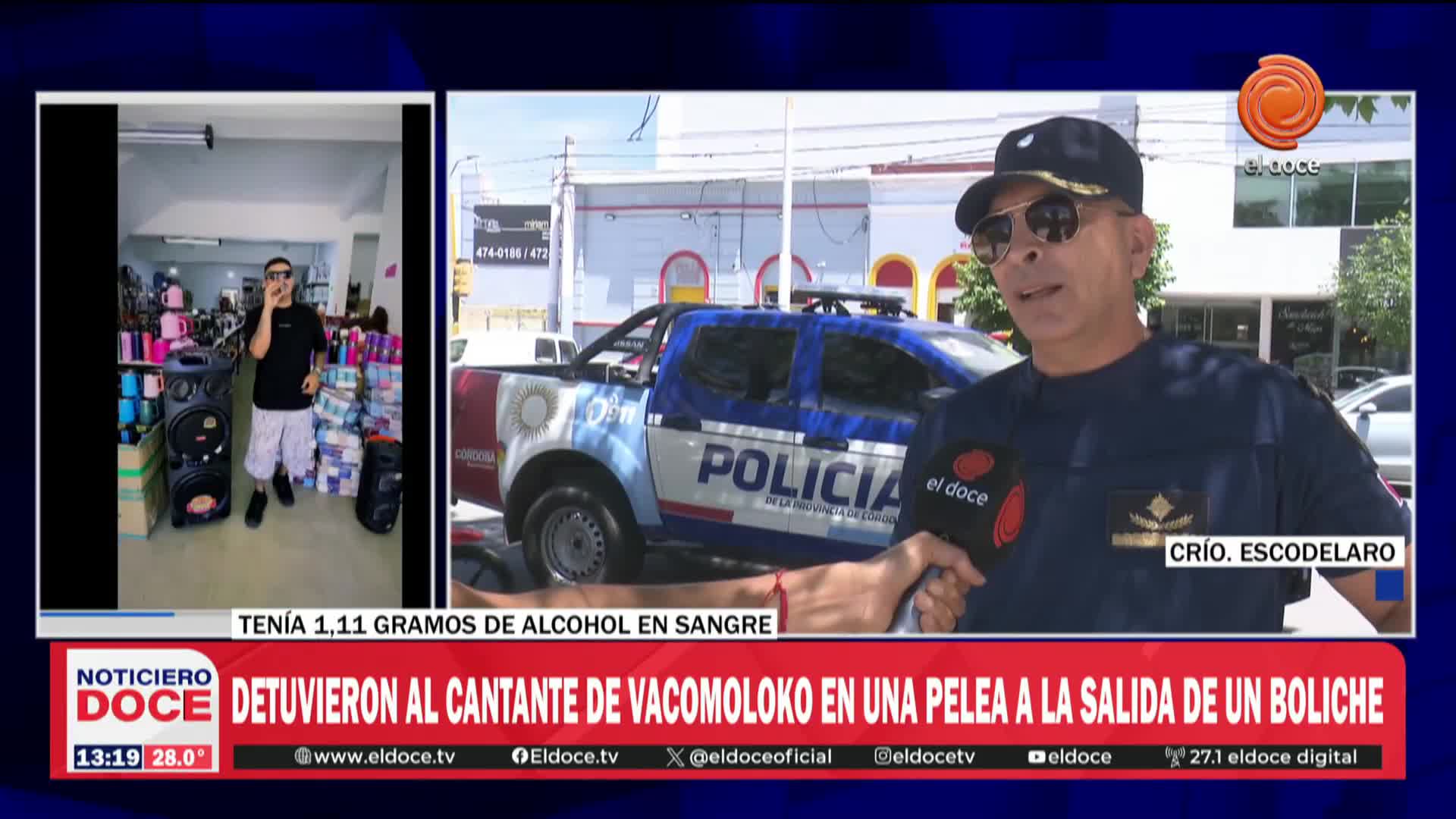 La policía de Córdoba detuvo a un cantante de cuarteto por disturbios