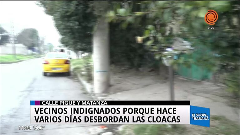 Vecinos indignados por desbordes cloacales