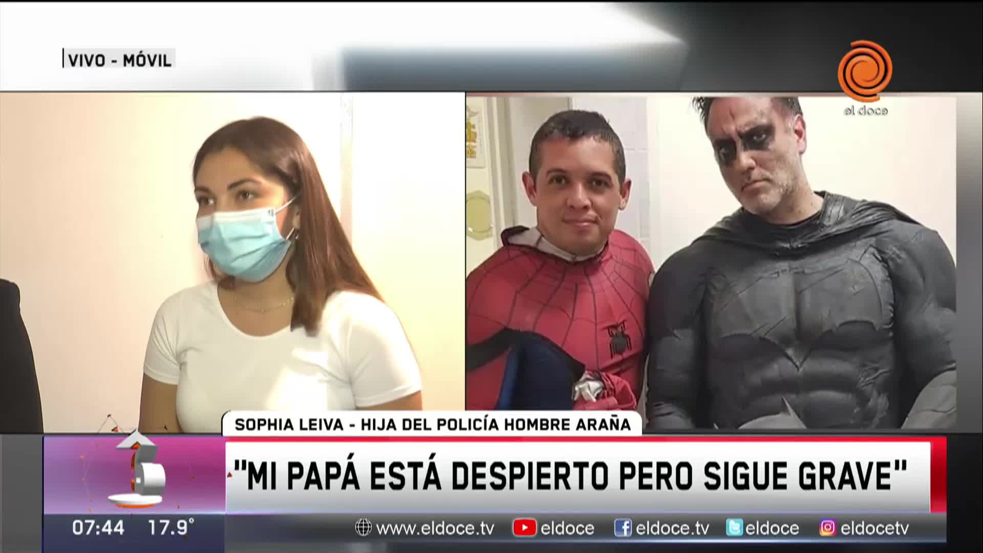 El “hombre araña” cordobés continúa en terapia intensiva 