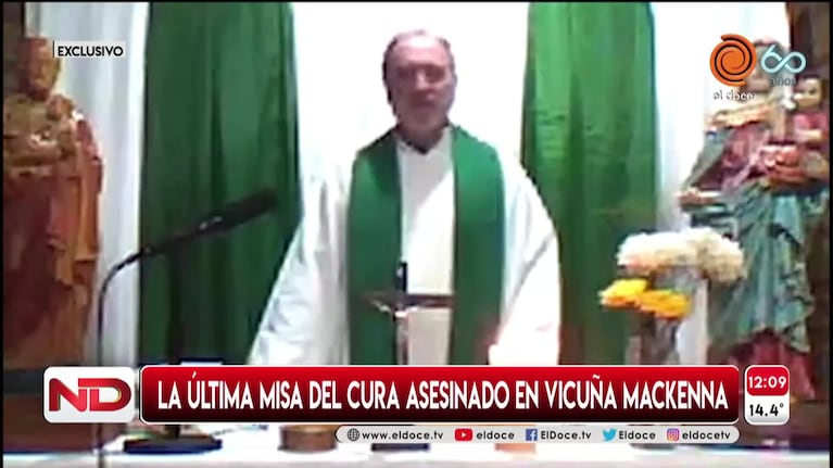 La última misa del cura asesinado: su mensaje a las familias