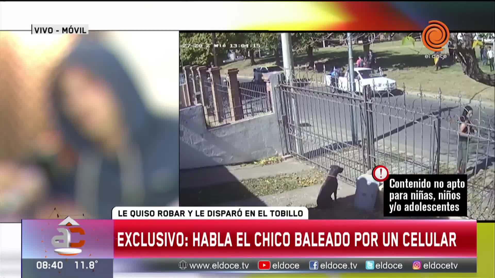 Habló el chico baleado por un ladrón que intentó robarle el celular