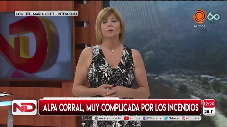 La furia de la intendenta de Alpa Corral: “Ojalá supiera quién prendió fuego”