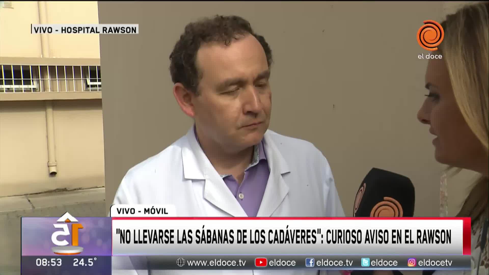 El curioso cartel en el Hospital Rawson que genera preocupación