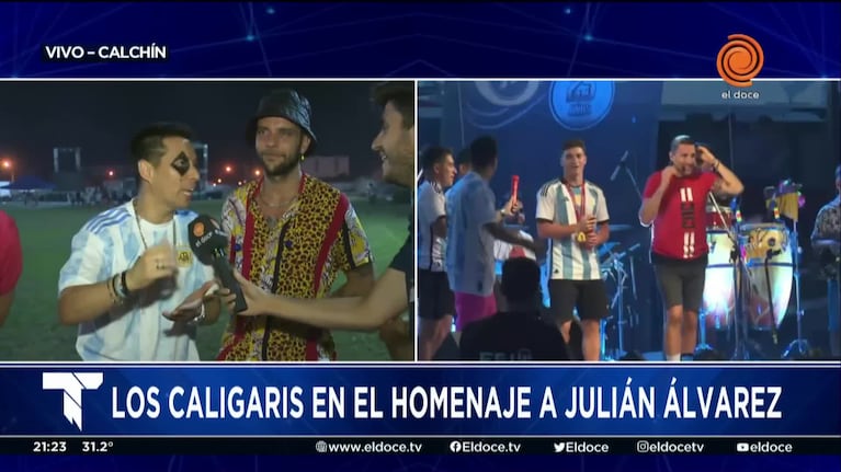 Los Caligaris le dedicaron un tema a Julián Álvarez