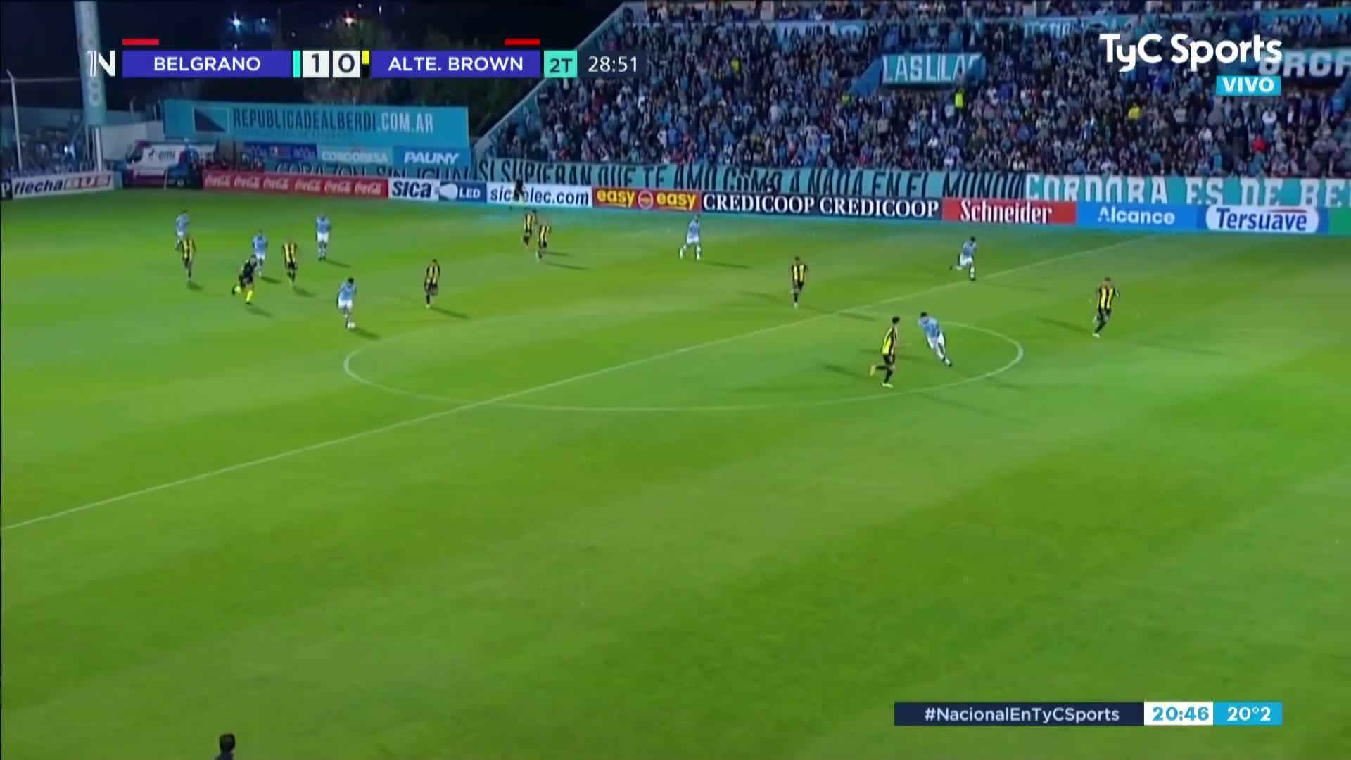 Miño puso el 1 a 0 de la "B" ante Almirante Brown