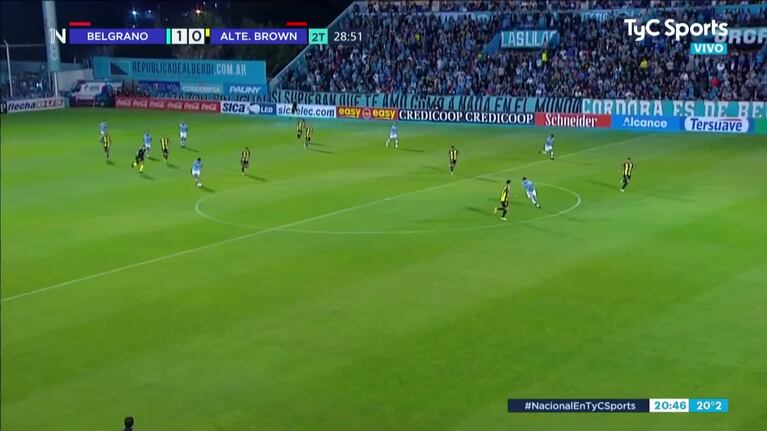 Miño puso el 1 a 0 de la "B" ante Almirante Brown