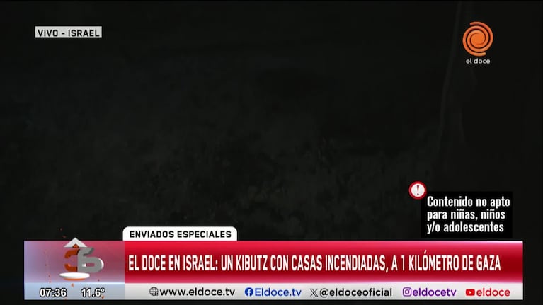 El Doce recorrió Nir Oz, un kibutz a 1 kilómetro de Franja de Gaza