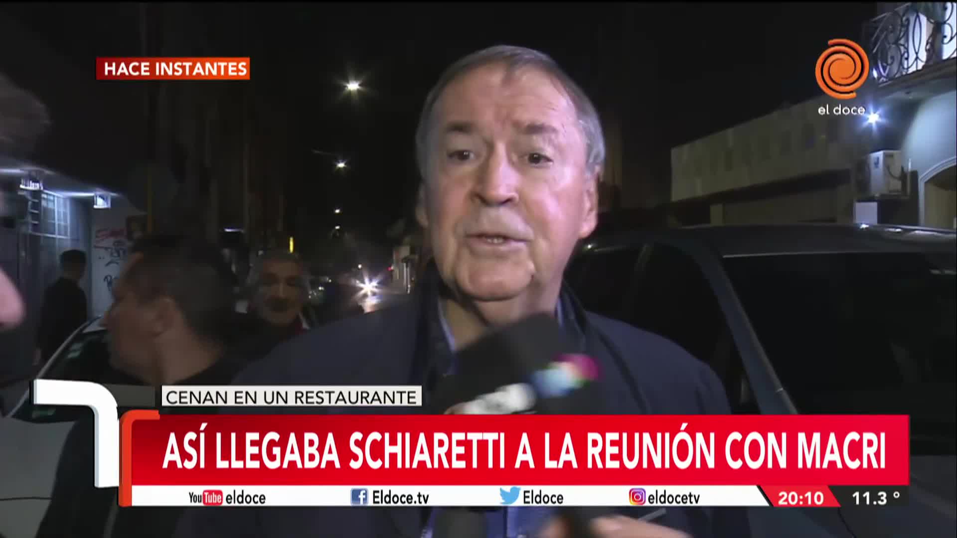 Schiaretti se encontró con Macri en un restaurante del centro