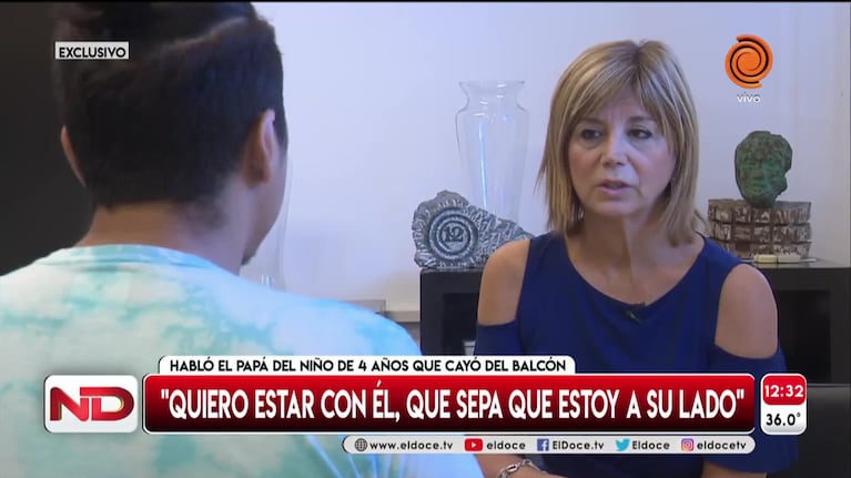 Exclusivo: habló el papá del nene que cayó del balcón