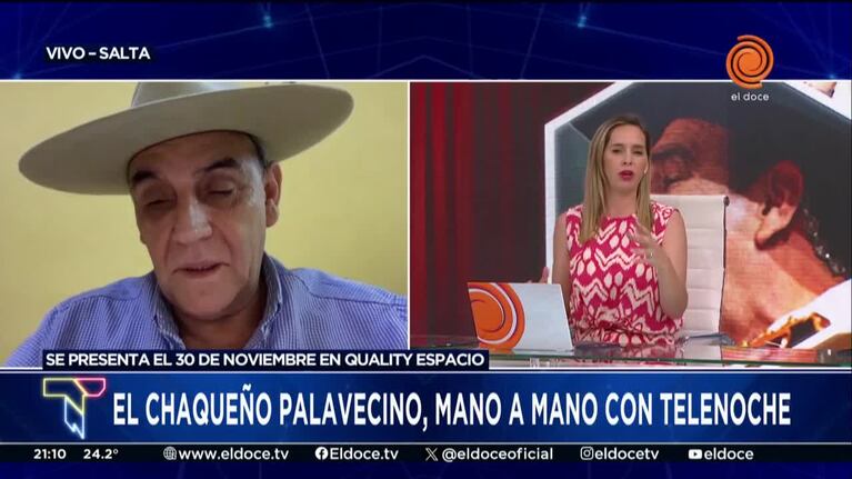 El Chaqueño Palavecino palpitó su show en Córdoba y habló de política