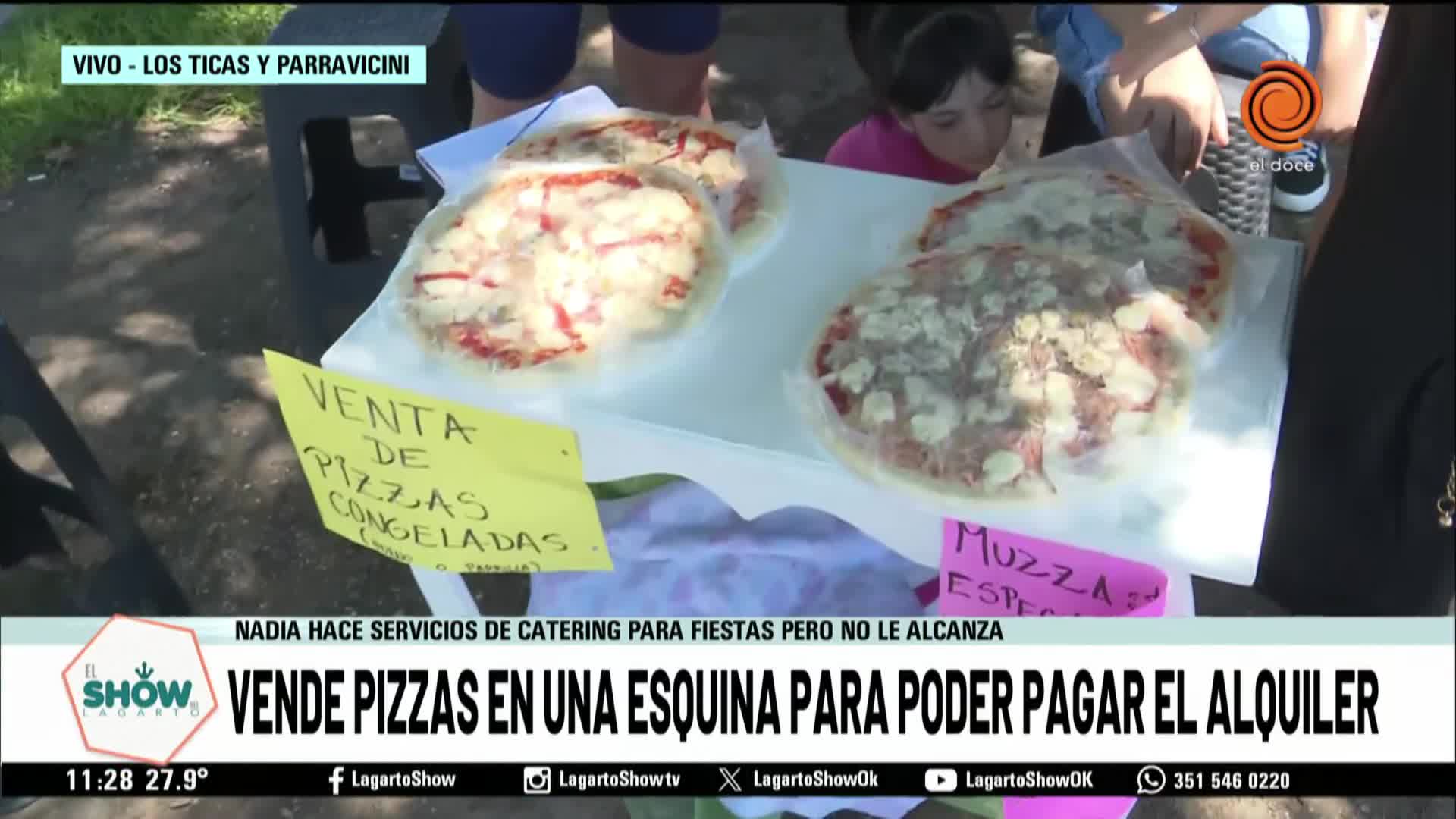 Vende pizzas para poder pagar el alquiler