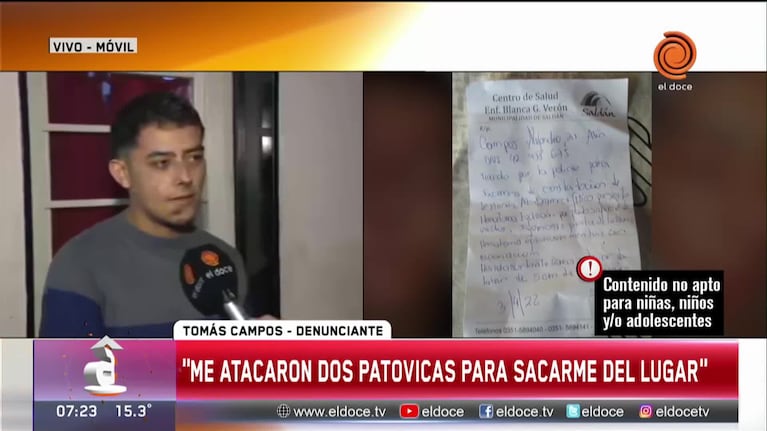 Denunció que dos patovicas lo echaron del boliche y le dieron una paliza