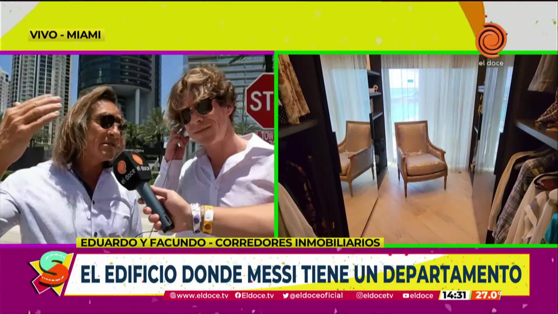 Seguimos en un departamento igual al de Messi en Miami