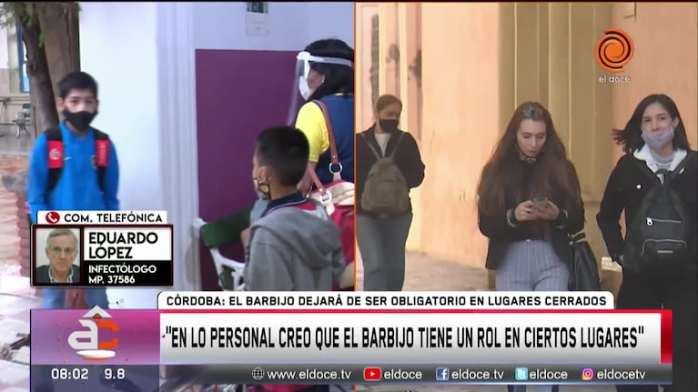 Qué dijo un experto de la salud sobre estar en lugares cerrados sin barbijo 