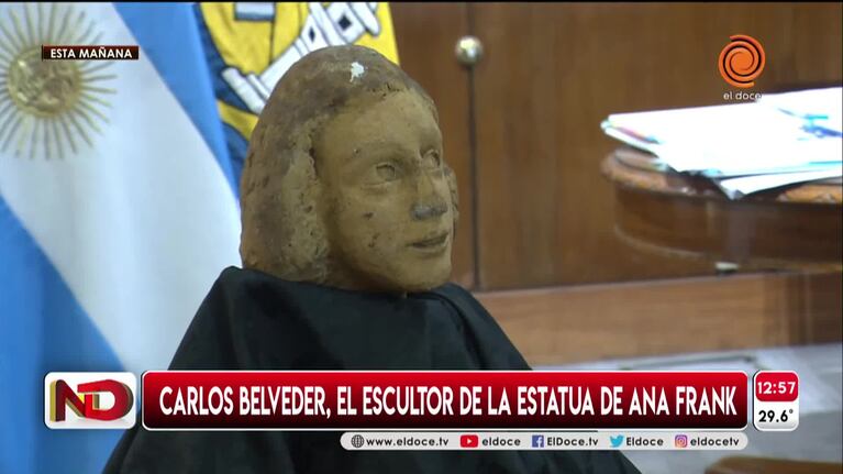 Apareció la cabeza original de Ana Frank: habló el escultor