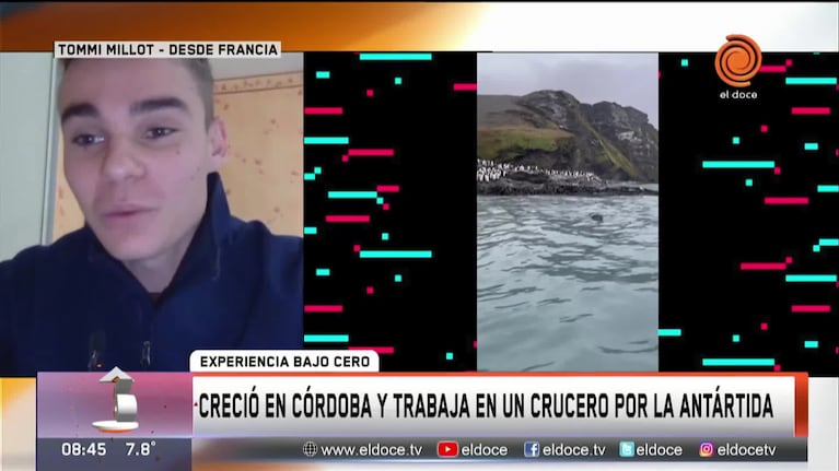 El tiktoker que trabaja en un crucero en la Antártida 