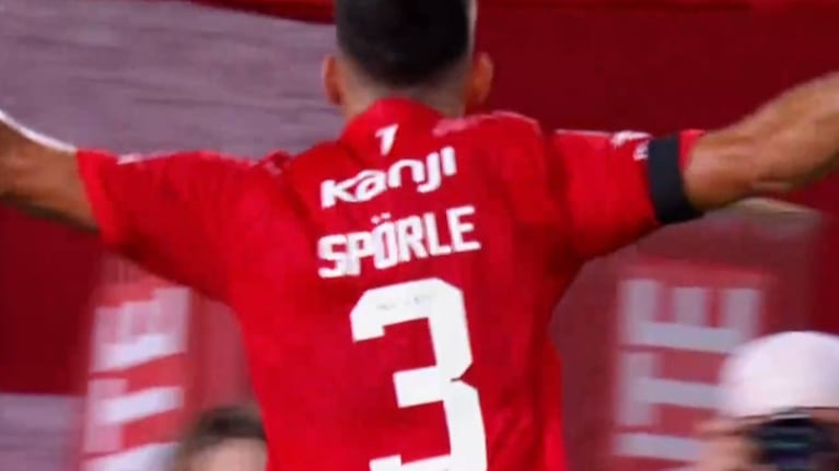 El gol de Sporle y el 1 a 0 de Independiente ante Talleres