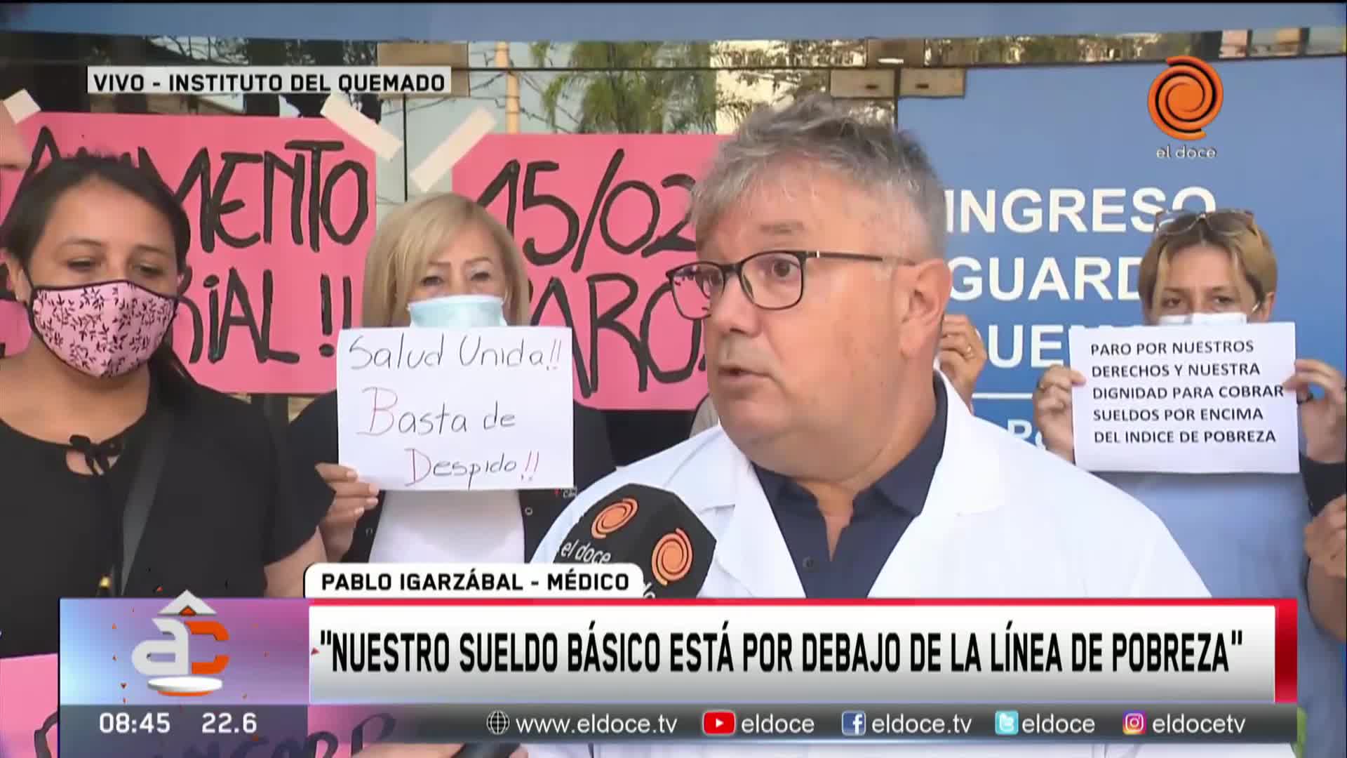 Los médicos de hospitales públicos provinciales vuelven a decretar paro