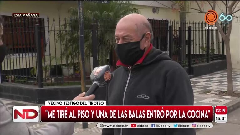 Tiroteo en barrio Balcarce: "Me tiré al piso y una bala entró por la cocina"