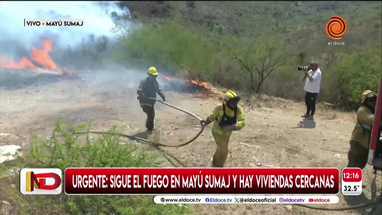 Cara a cara con el fuego: así luchan los bomberos en Carlos Paz