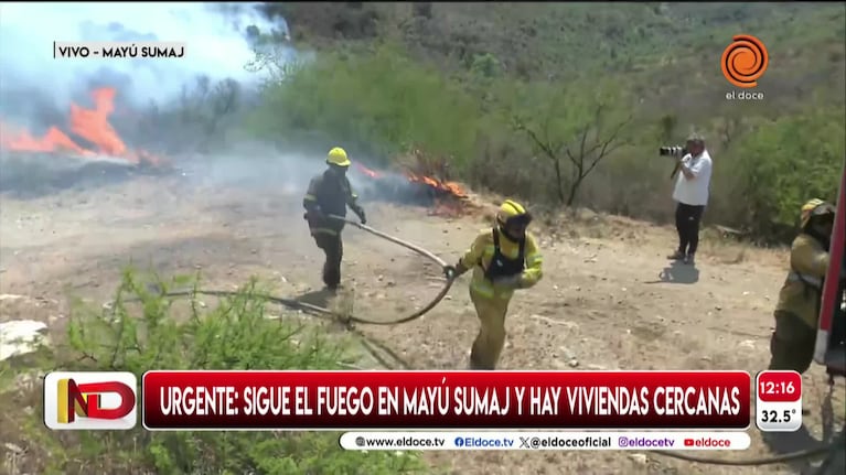 Cara a cara con el fuego: así luchan los bomberos en Carlos Paz