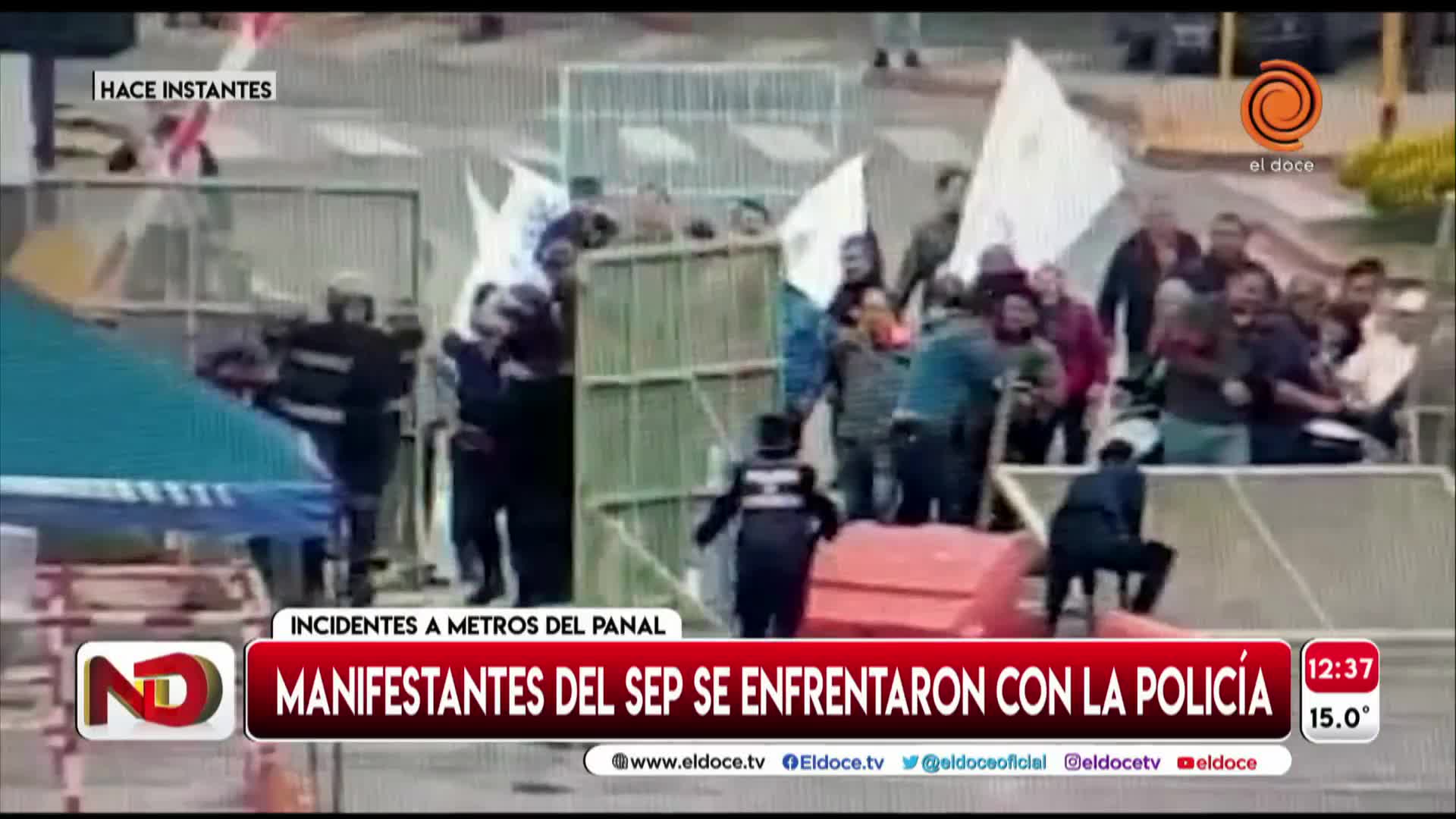 Incidentes entre la Policía y manifestantes del Sep en una marcha