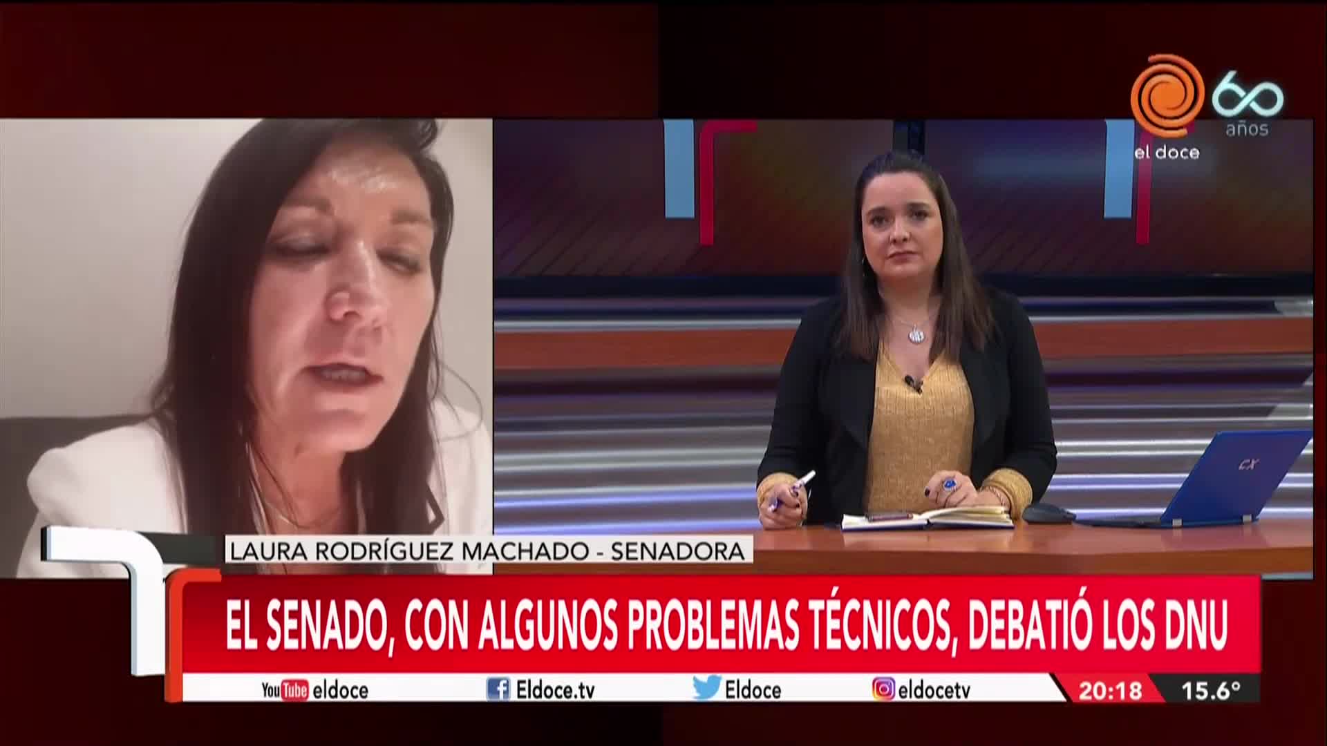 Laura Rodríguez Machado y los detalles de la sesión virtual del Senado