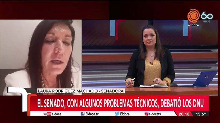 Laura Rodríguez Machado y los detalles de la sesión virtual del Senado