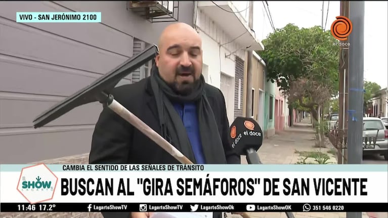 Buscan al “girasemáforos” de San Vicente