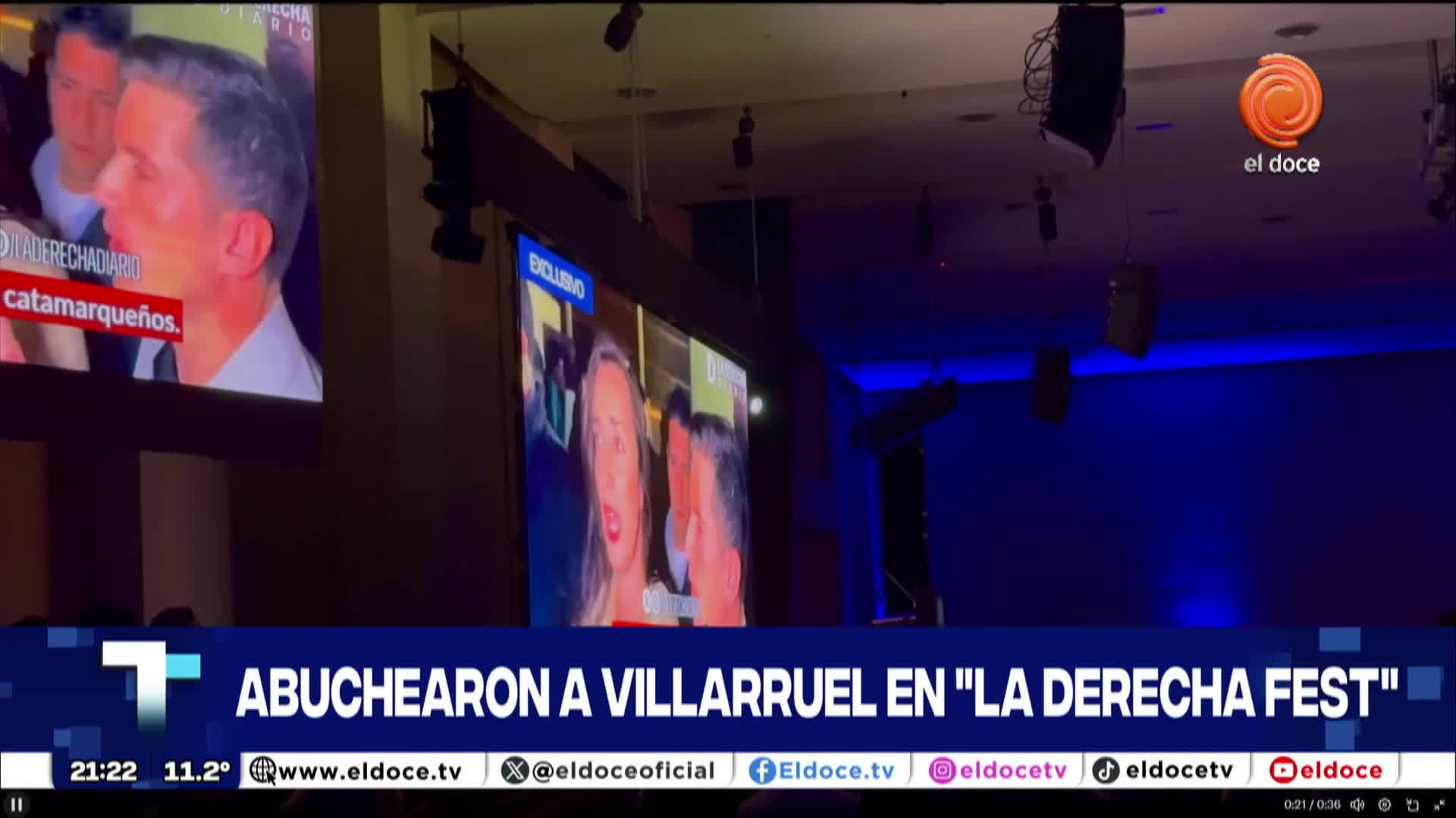Abucheos a Villarruel en la Derecha Fest