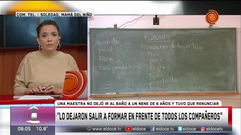 Denunció a una maestra por no dejar ir al baño a su hijo de seis años