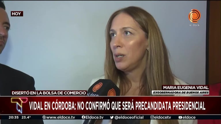 En su paso por Córdoba, Vidal dijo que aún no definió si será candidata 