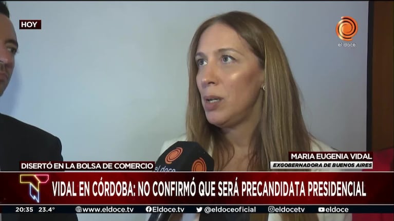 En su paso por Córdoba, Vidal dijo que aún no definió si será candidata