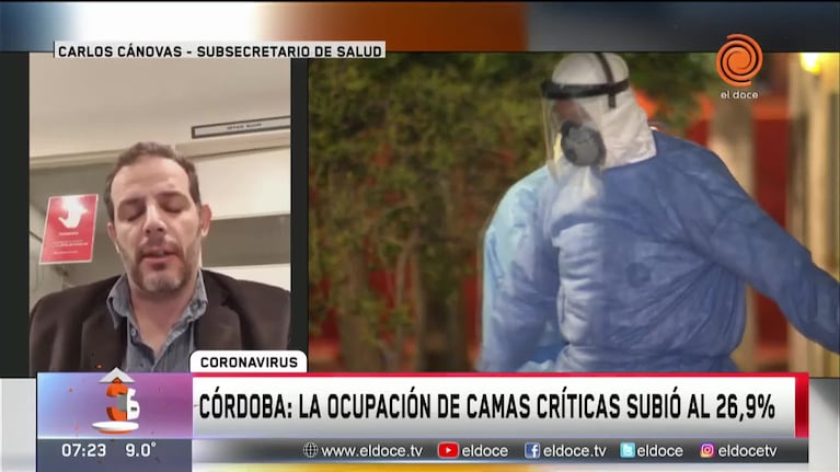 Córdoba: advierten por una "marcada suba" en la ocupación de camas críticas