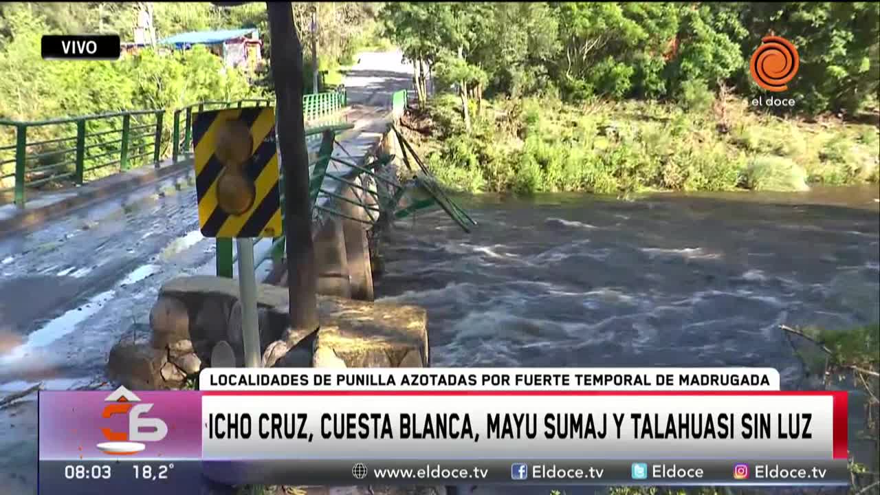 La tormenta provocó daños en el Valle de Punilla.mp4