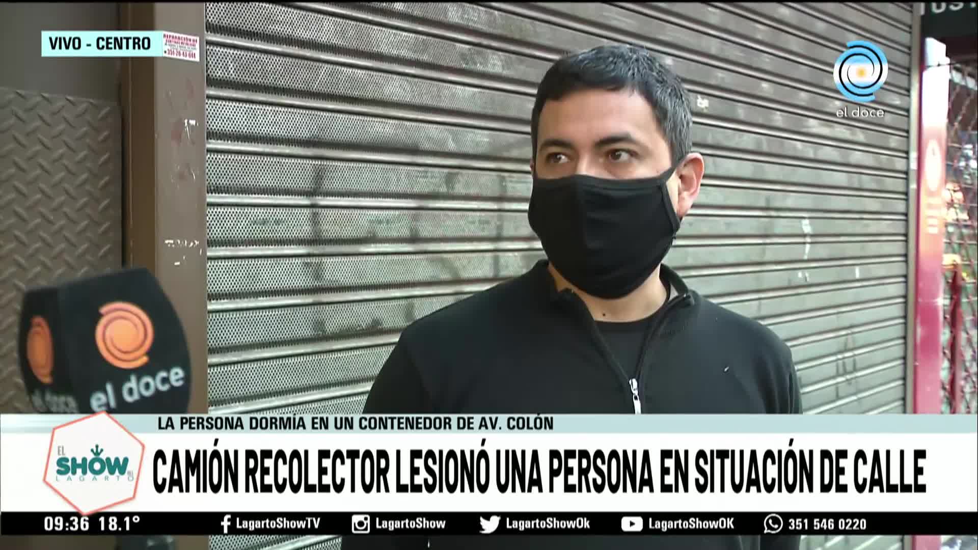 Dormía en un contenedor, el camión de basura lo levantó y se salvó de milagro