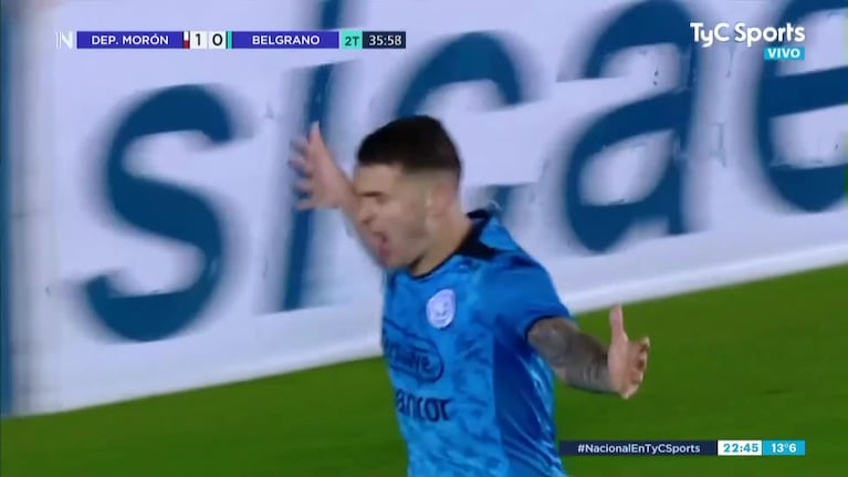 El gol de Vegetti para Belgrano