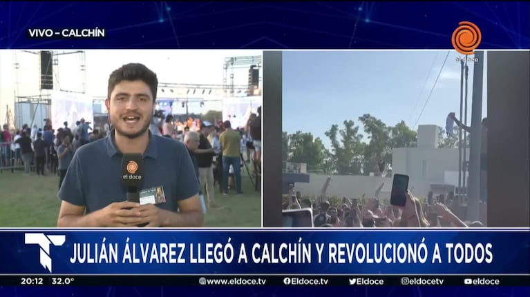 Julián Álvarez en Calchín: "Siempre hay que seguir soñando"