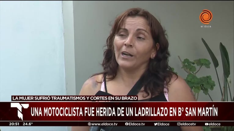 El testimonio de otra motociclista atacada a ladrillazos en Córdoba