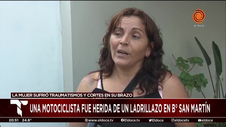 El testimonio de otra motociclista atacada a ladrillazos en Córdoba