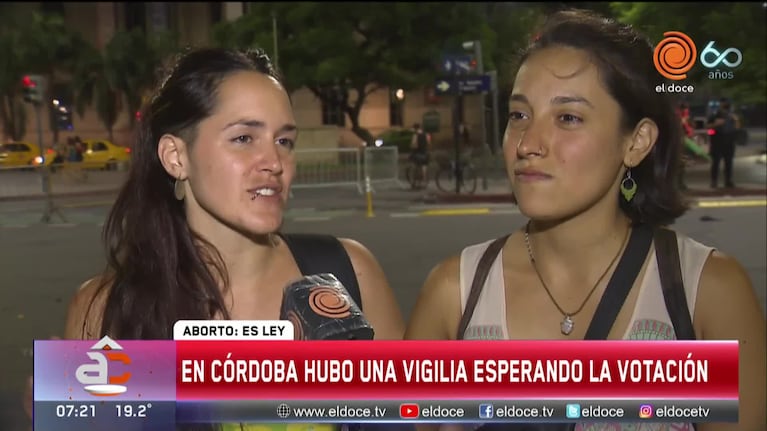 Aborto legal: así se celebró la aprobación en Córdoba