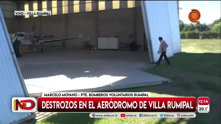 Ráfagas de más de 120 km/h provocaron daños en Villa Rumipal
